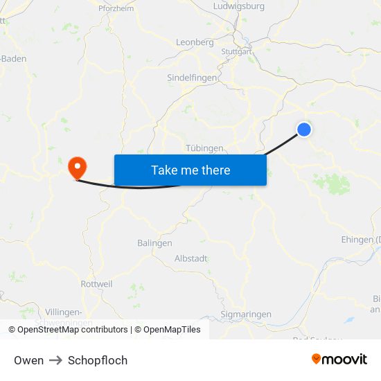 Owen to Schopfloch map