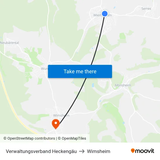 Verwaltungsverband Heckengäu to Wimsheim map
