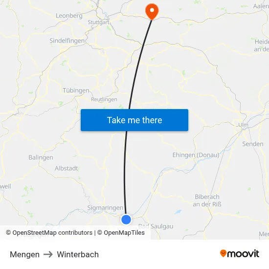 Mengen to Winterbach map