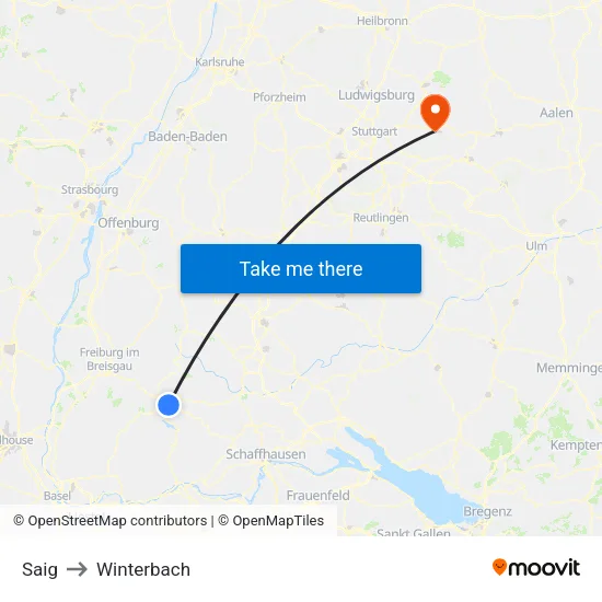 Saig to Winterbach map