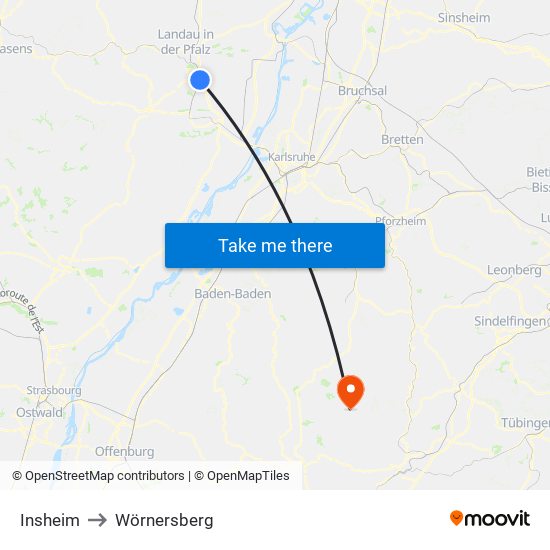 Insheim to Wörnersberg map