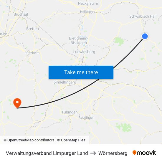 Verwaltungsverband Limpurger Land to Wörnersberg map