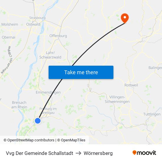 Vvg Der Gemeinde Schallstadt to Wörnersberg map