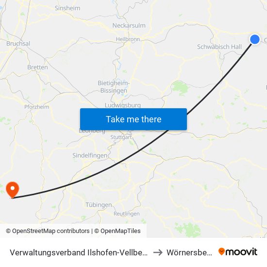 Verwaltungsverband Ilshofen-Vellberg to Wörnersberg map