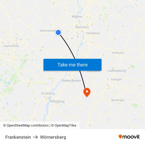 Frankenstein to Wörnersberg map