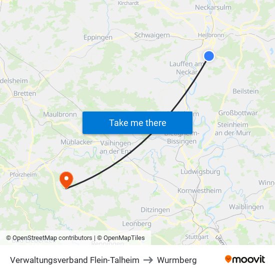 Verwaltungsverband Flein-Talheim to Wurmberg map