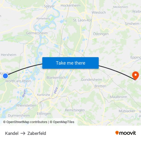 Kandel to Zaberfeld map