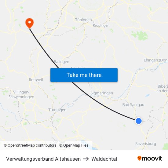 Verwaltungsverband Altshausen to Waldachtal map
