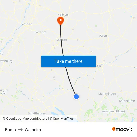 Boms to Walheim map