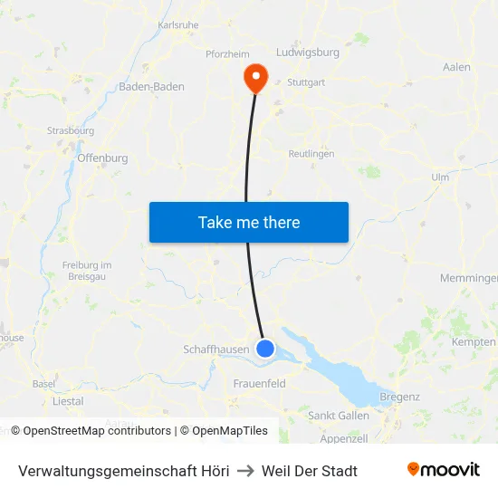 Verwaltungsgemeinschaft Höri to Weil Der Stadt map