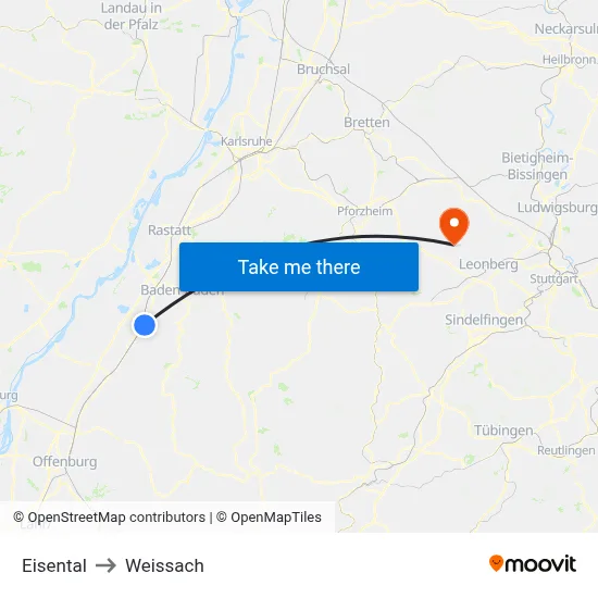 Eisental to Weissach map