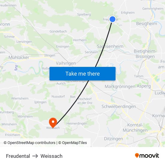 Freudental to Weissach map