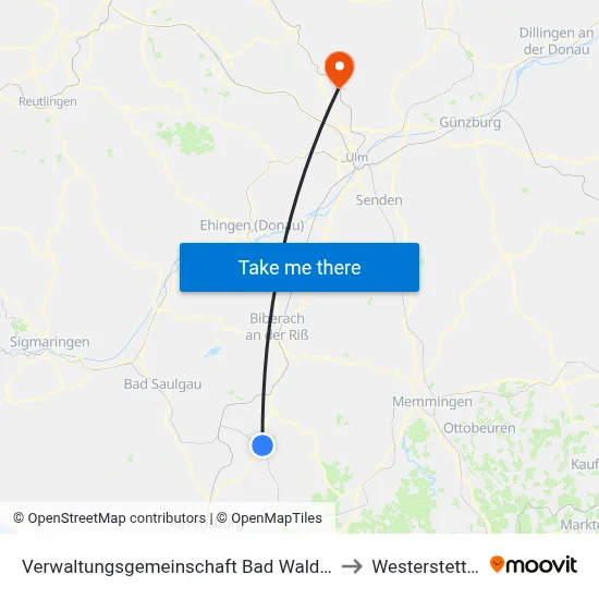 Verwaltungsgemeinschaft Bad Waldsee to Westerstetten map