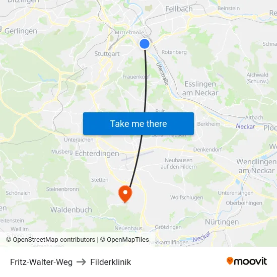Fritz-Walter-Weg to Filderklinik map