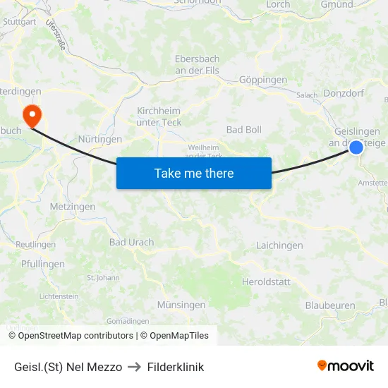 Geisl.(St) Nel Mezzo to Filderklinik map