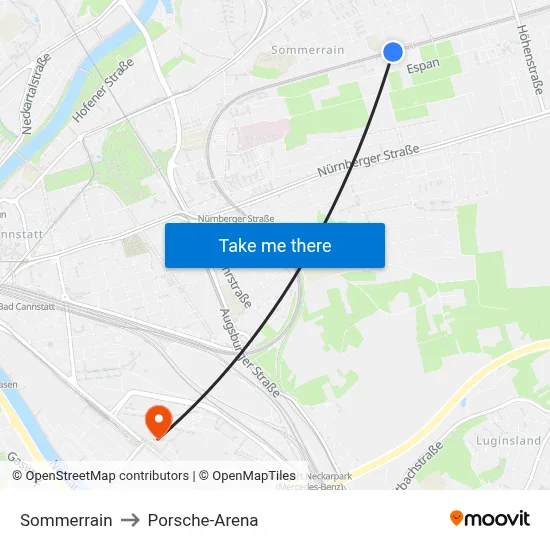 Sommerrain to Porsche-Arena map