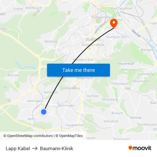 Lapp Kabel to Baumann-Klinik map