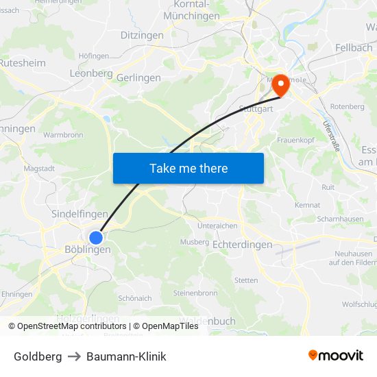 Goldberg to Baumann-Klinik map