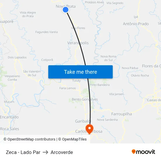 Zeca - Lado Par to Arcoverde map