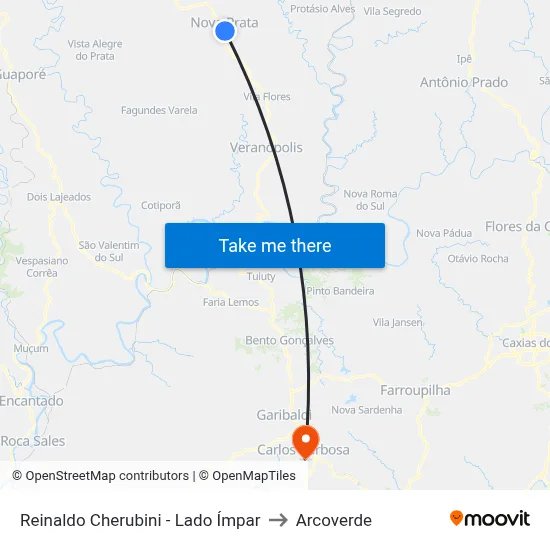 Reinaldo Cherubini - Lado Ímpar to Arcoverde map