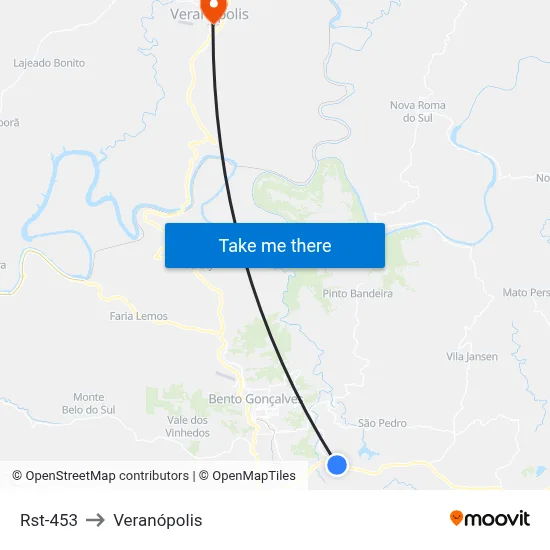 Rst-453 to Veranópolis map