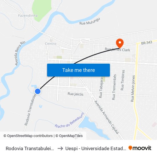 Rodovia Transtabuleiro, 2-1048 to Uespi - Universidade Estadual Do Piaui map