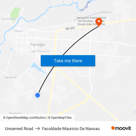 Unnamed Road to Faculdade Mauricio De Nassau map