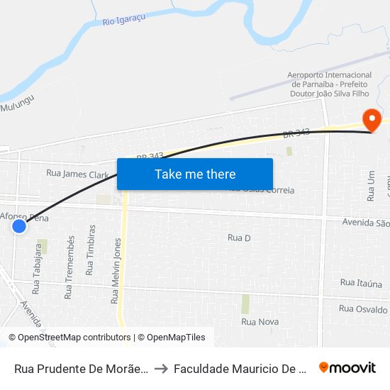 Rua Prudente De Morães, 677 to Faculdade Mauricio De Nassau map