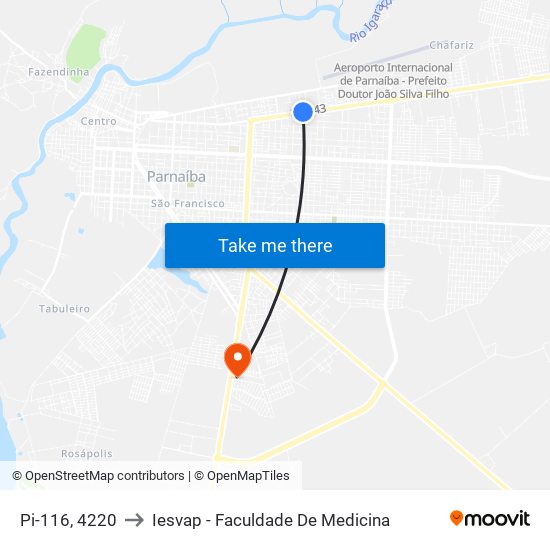 Pi-116, 4220 to Iesvap - Faculdade De Medicina map