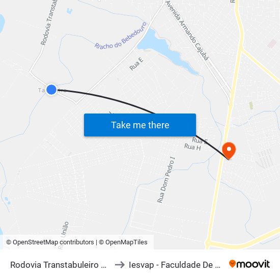 Rodovia Transtabuleiro Dois, 520 to Iesvap - Faculdade De Medicina map