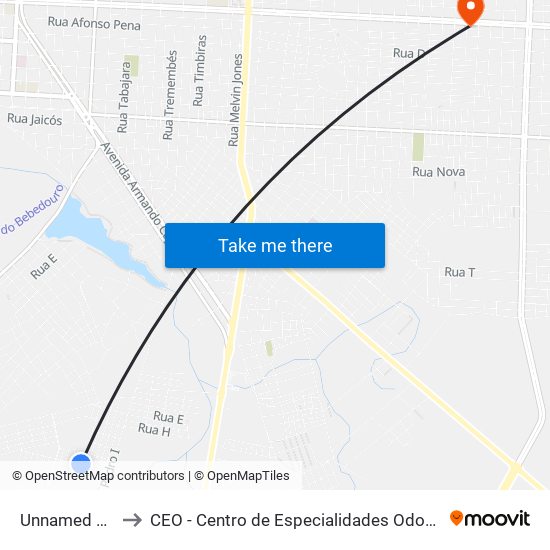 Unnamed Road to CEO - Centro de Especialidades Odontológicas map