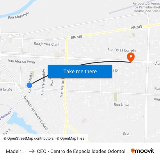 Madeireira to CEO - Centro de Especialidades Odontológicas map