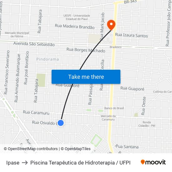 Ipase to Piscina Terapêutica de Hidroterapia / UFPI map