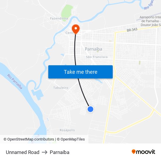 Unnamed Road to Parnaíba map