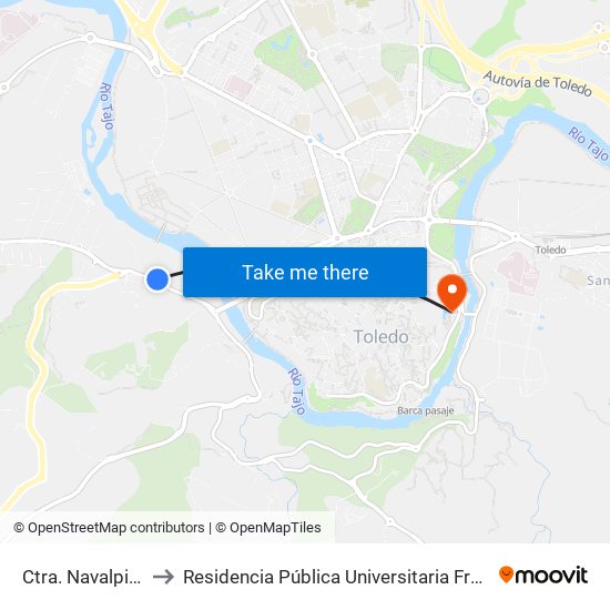 Ctra. Navalpino (Olivilla) to Residencia Pública Universitaria Francisco Tomas Y Valiente map