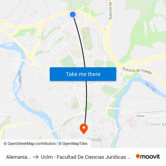 Alemania, 87 to Uclm - Facultad De Ciencias Jurídicas Y Sociales map