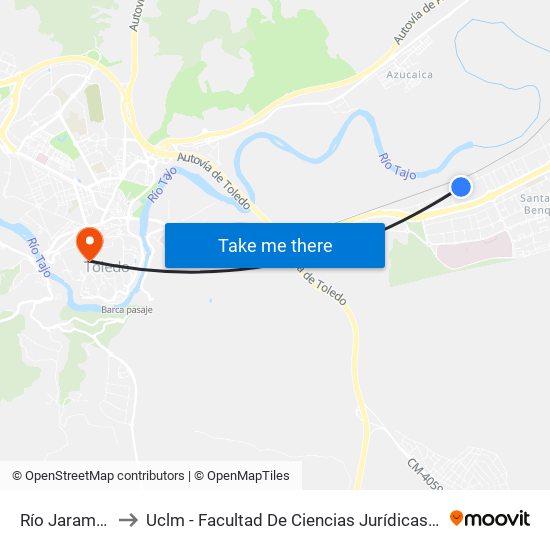 Río Jarama, 38 to Uclm - Facultad De Ciencias Jurídicas Y Sociales map