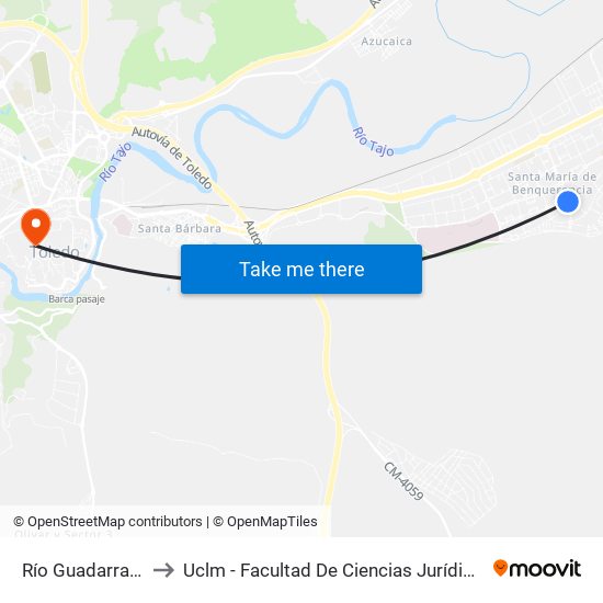 Río Guadarrama, 38 to Uclm - Facultad De Ciencias Jurídicas Y Sociales map