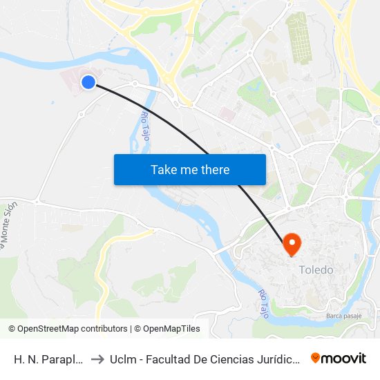 H. N. Parapléjicos to Uclm - Facultad De Ciencias Jurídicas Y Sociales map