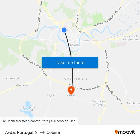 Avda. Portugal, 2 to Cobisa map