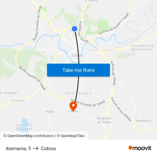 Alemania, 5 to Cobisa map