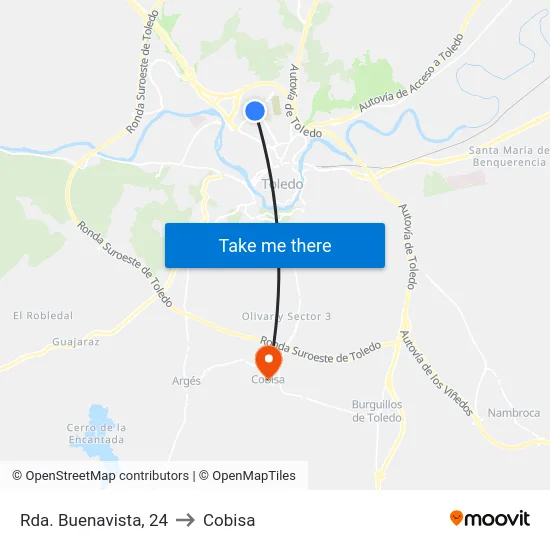 Rda. Buenavista, 24 to Cobisa map