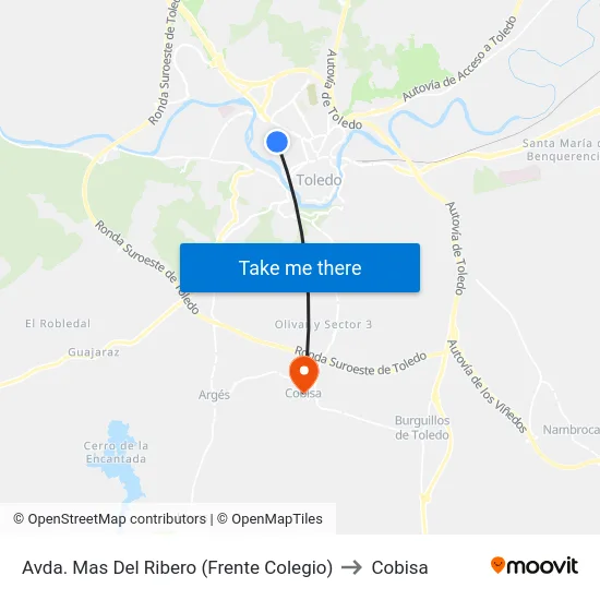 Avda. Mas Del Ribero (Frente Colegio) to Cobisa map