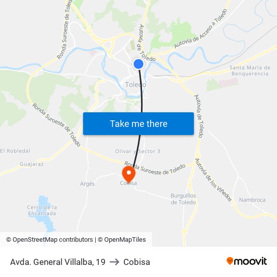 Avda. General Villalba, 19 to Cobisa map