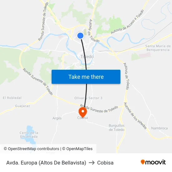 Avda. Europa (Altos De Bellavista) to Cobisa map