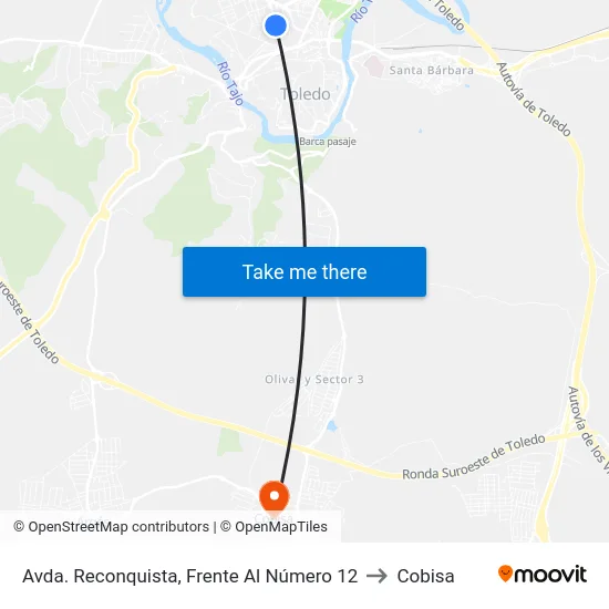 Avda. Reconquista, Frente Al Número 12 to Cobisa map