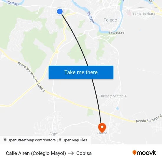 Calle Airén (Colegio Mayol) to Cobisa map