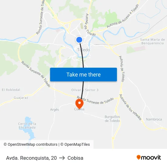 Avda. Reconquista, 20 to Cobisa map