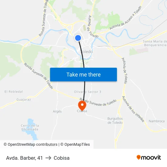 Avda. Barber, 41 to Cobisa map