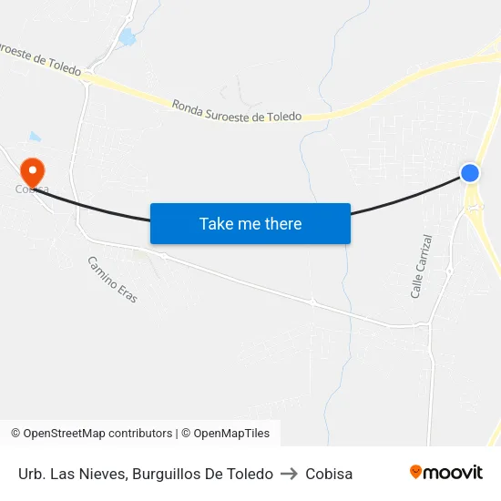 Urb. Las Nieves, Burguillos De Toledo to Cobisa map